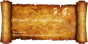 Hlavács Gyöngyi névjegykártya