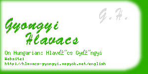 gyongyi hlavacs business card